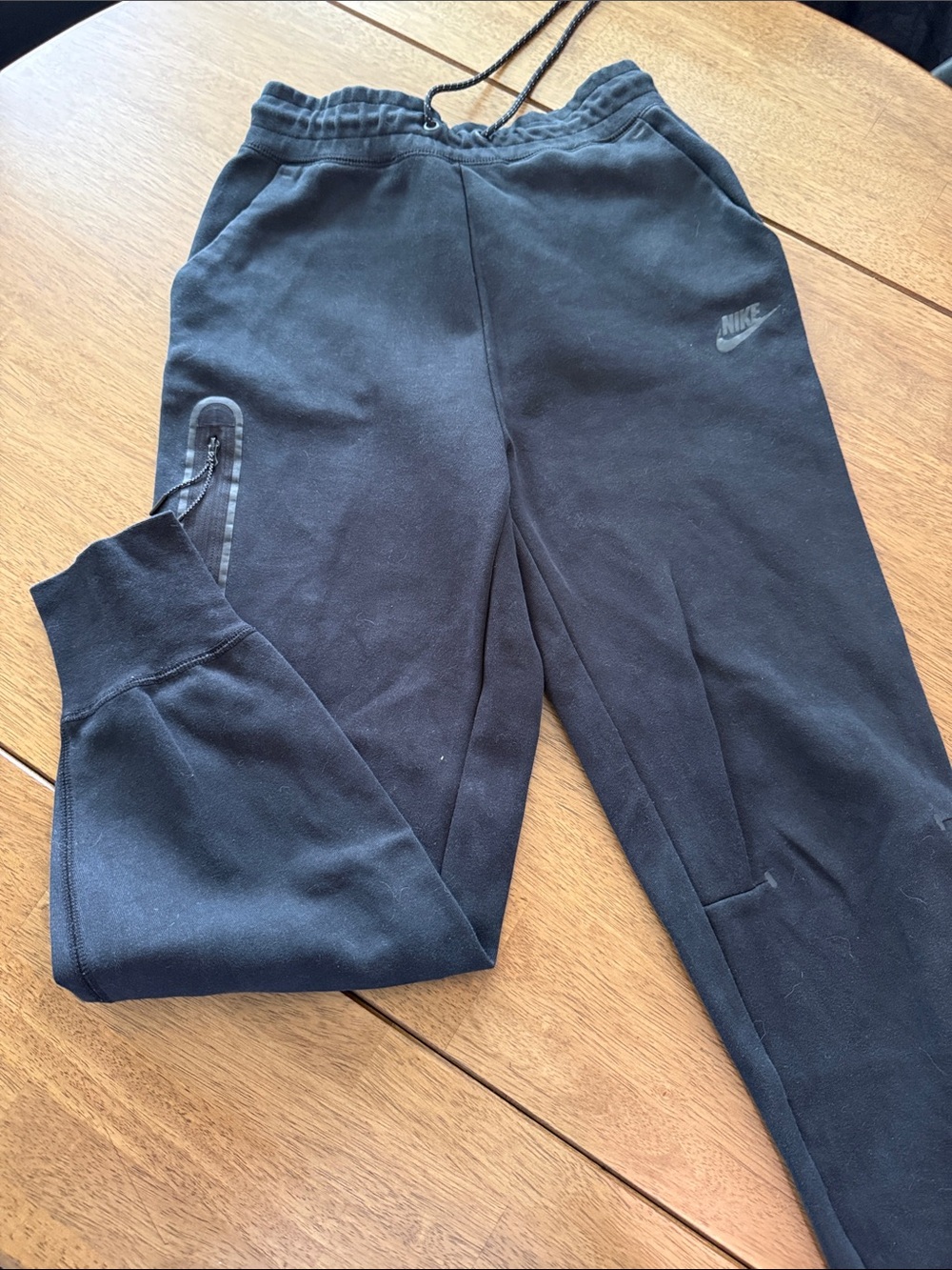 Nike Black Womens Fleece Joggers with Zipper Pocket
